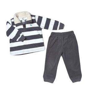❤️4 for $20❤️ Carter's Boy Striped Fleece Pullover & Pants Set Size  18M